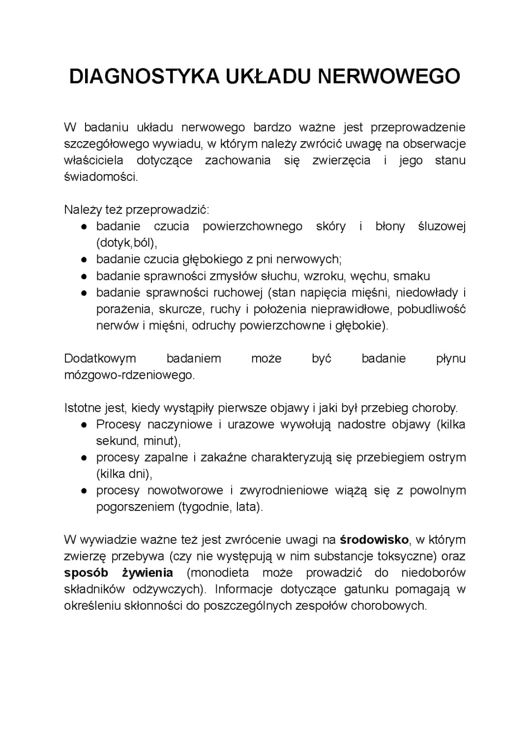 DIAGNOSTYKA UKŁADU NERWOWEGO u zwierząt // TECHNIK WETERYNARII 