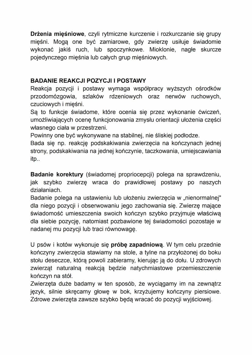DIAGNOSTYKA UKŁADU NERWOWEGO
W badaniu układu nerwowego bardzo ważne jest przeprowadzenie
szczegółowego wywiadu, w którym należy zwrócić uwa