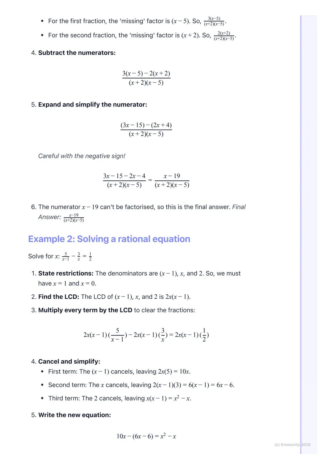 # Rational Expressions

## What are rational expressions?

A rational expression is basically just a fraction where the numerator and the
de