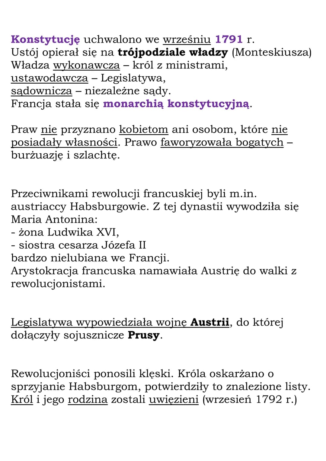 Wielka Rewolucja
Francuska
Przyczyny kryzysu gospodarczego we Francji:
- długotrwałe prowadzenie kosztownych wojen,
- wysokie koszty utrzyma