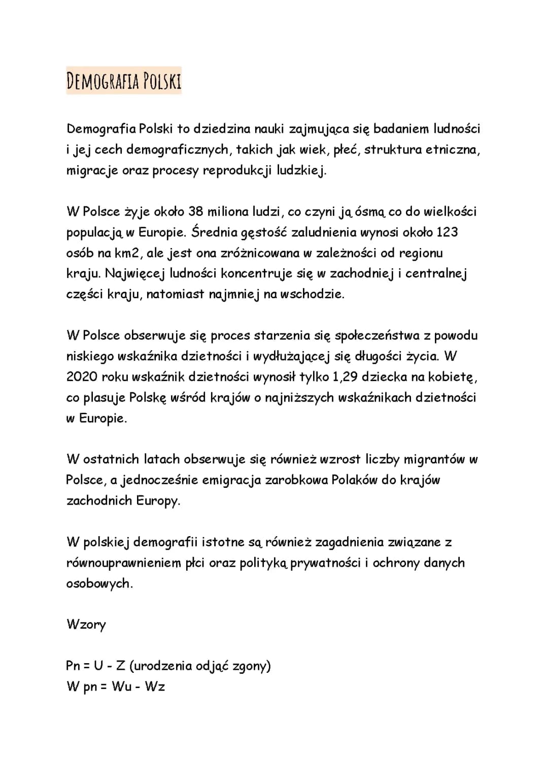 Demografia polski