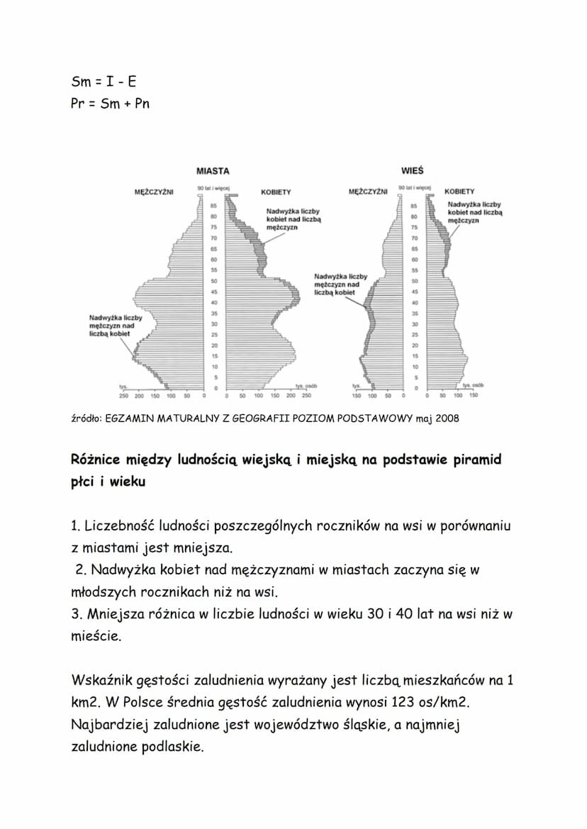 DEMOGRAFIA POLSKI
Demografia Polski to dziedzina nauki zajmująca się badaniem ludności
i jej cech demograficznych, takich jak wiek, płeć, st