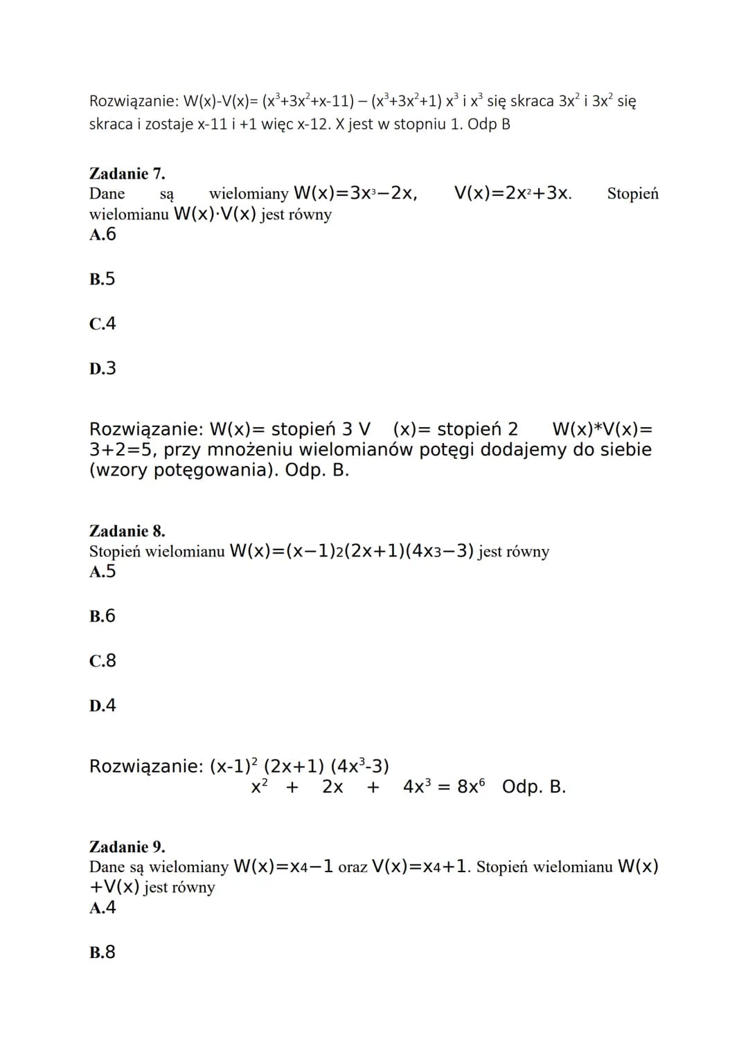 WIELOMIANY
1. PRZYKŁADY WIELOMIANÓW
• Jednomiany- 4x¹6, -3m³ to iloczyn liczby i potęgi jednej zmiennej o
wykładniku naturalnym. Takie wyraż