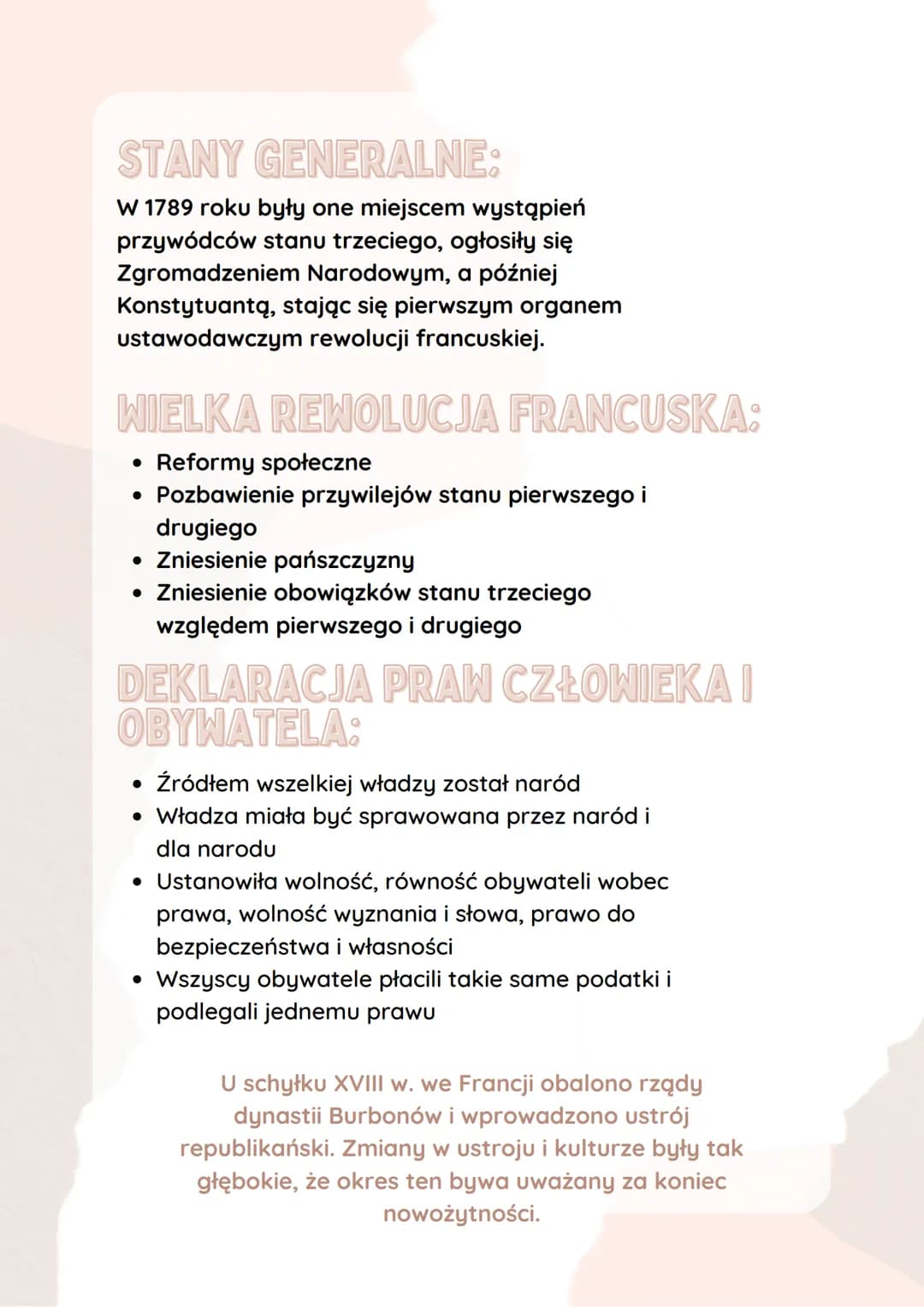 WIELKA REWOLUCJA
FRANCUSKA
FRANCJA W I POŁOWIE
XVIII WIEKU:
• Niski autortet władcy
Wysokie wydatki na utrzymanie
dworu królewskiego
●
• Kry