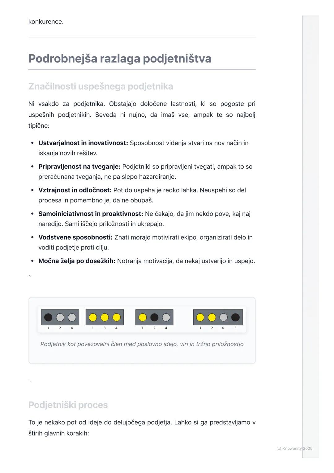 # Pojem podjetništva

Kaj sploh je podjetništvo?

To je v bistvu proces, kjer nekdo (podjetnik) opazi priložnost na trgu, zbere
potrebne vir