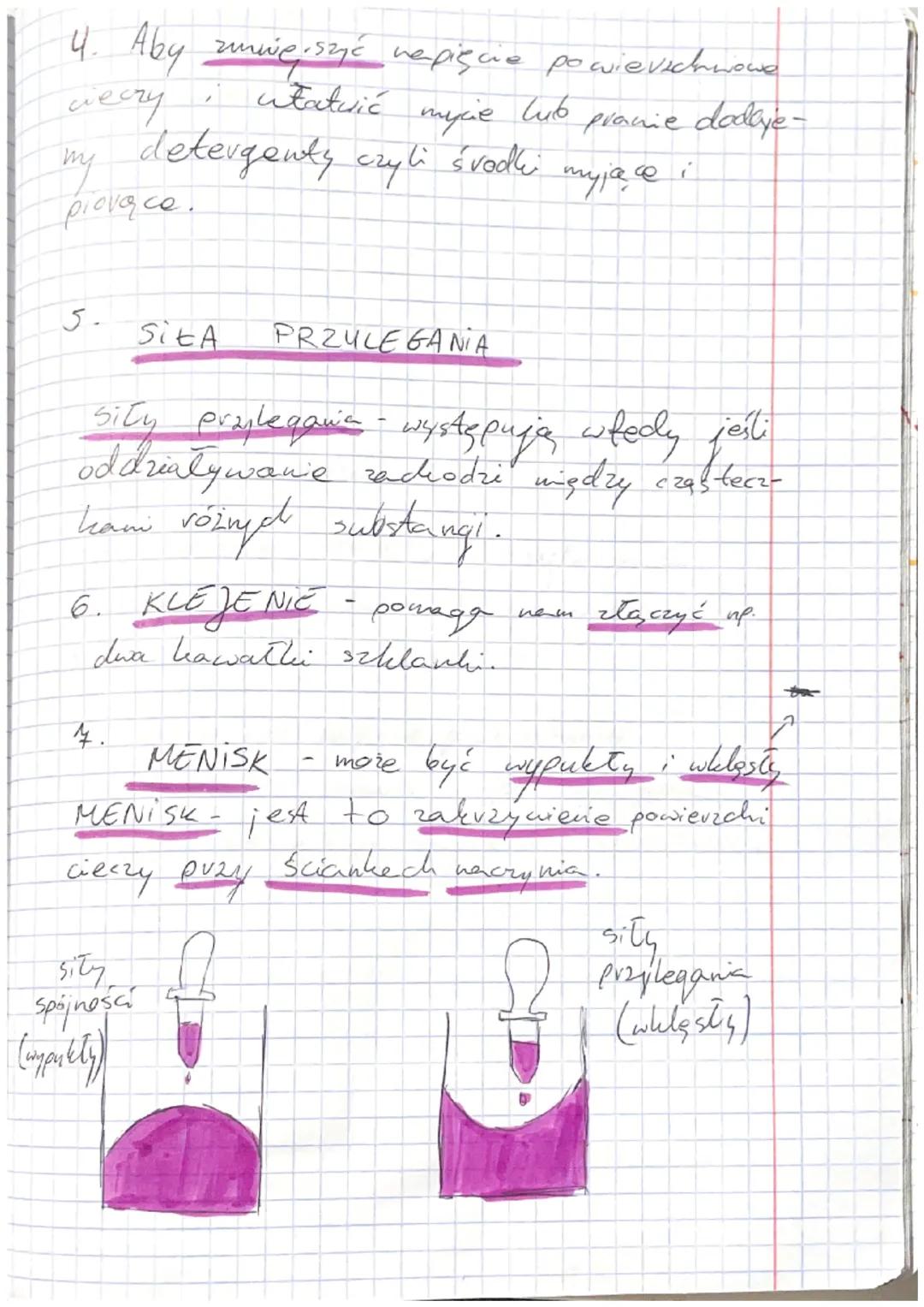 T: Sity międzycząsteczkowe.

4.
Sita spójności

2.
sity spójności występujar między
cząsteczkami tej samej substancil.
up. cząsteczli wody z