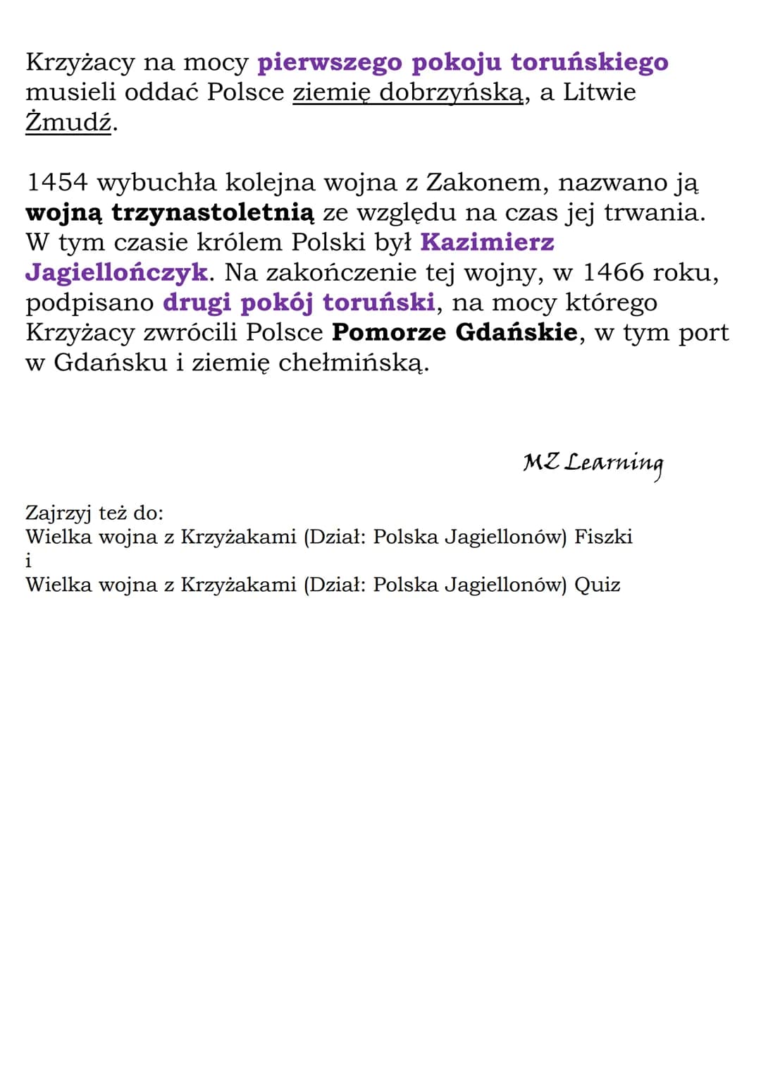 Wielka Wojna Z Zakonem Krzyżackim Przyczyny I Skutki Proste wyjaśnienie: Wielka Wojna z Zakonem Krzyżackim – Przyczyny