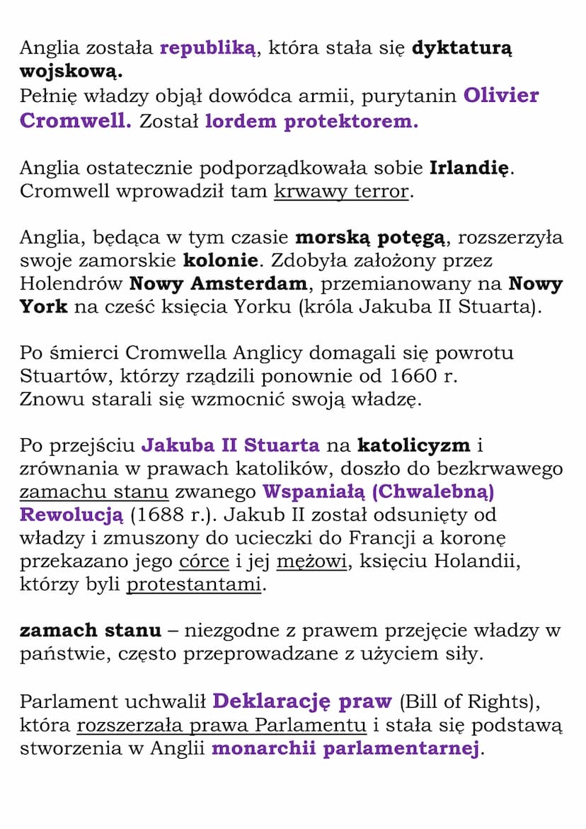 Anglia na drodze ku
monarchii parlamentarnej
W angielskim Parlamencie zasiadali reprezentanci
szlachty i miast.
Królestwo Anglii było połącz