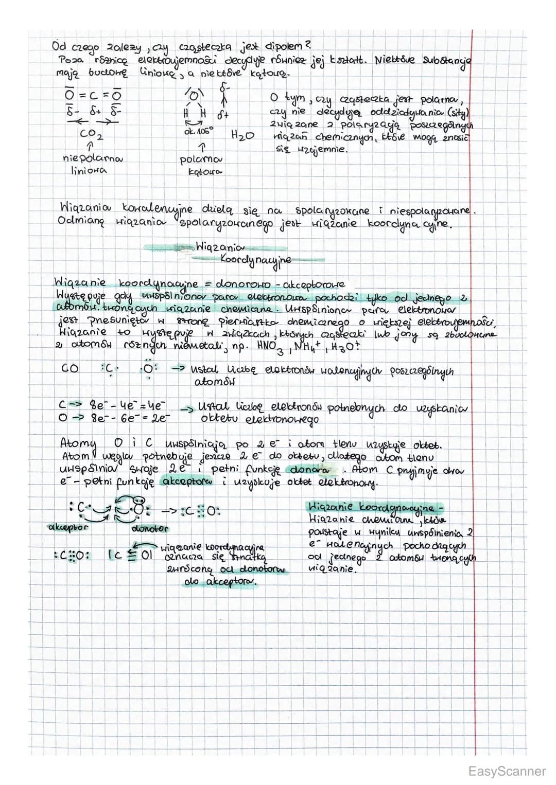 Wiązania
Kowalencyjne
Wiazanie konalencyjne (atomore) polega na uwspólnianiu
elektronsH walencyjnych. od atomow tHonących wiązanie.
Sita, 2 
