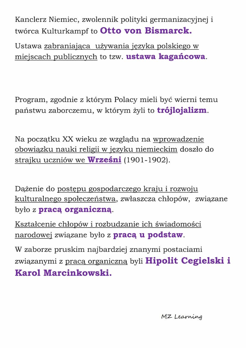 Pod zaborami
W drugiej połowie XIX wieku Polacy otrzymali autonomię
w zaborze austriackim.
Galicją nazywano ziemie zaboru austriackiego.
W c