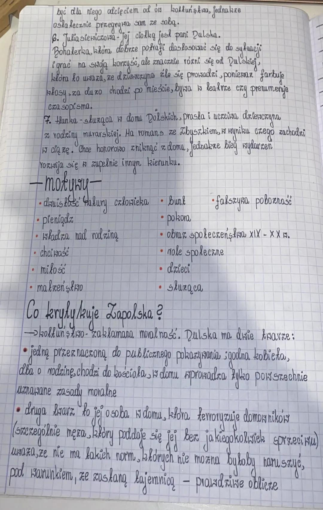 # Moralność pani Pulskiej
-Gabriela Zapolska-

1)
Jego począłki są dobrze zhane,

> LENOT powstak przez dzięki listom, klore pisala autorka
