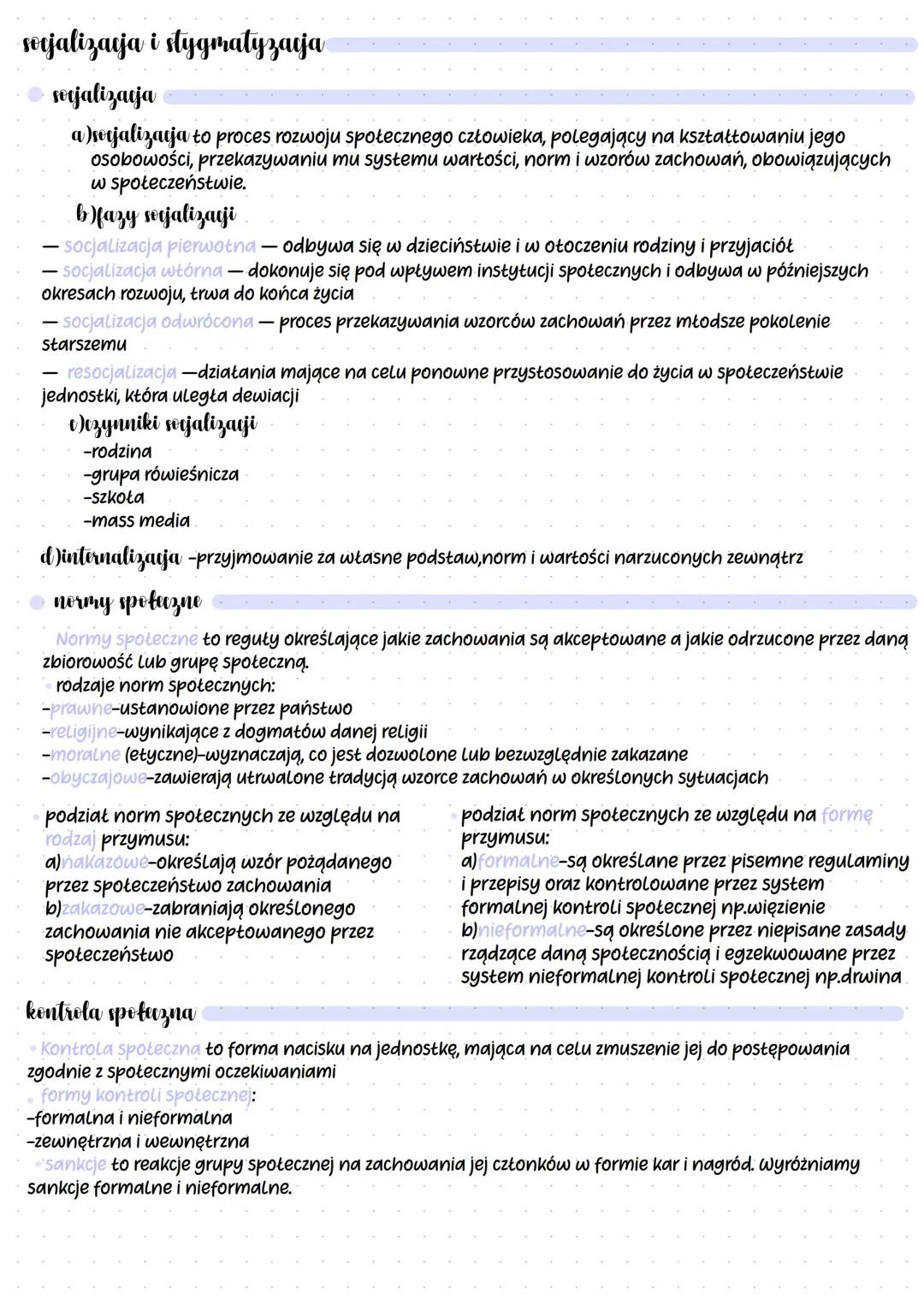  Socjalizacja i stygmatyzacja w życiu jednostki 