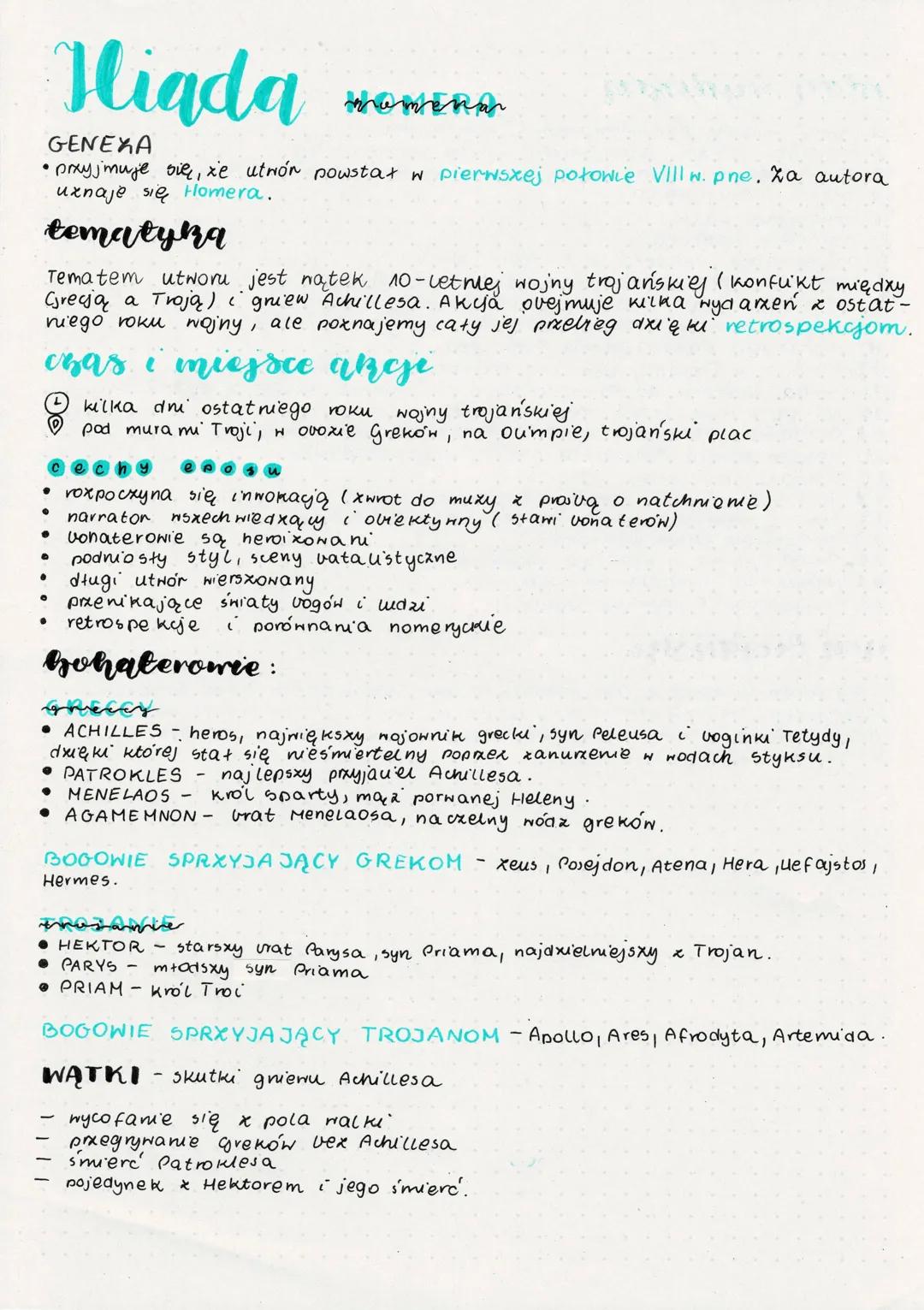 # Hiada

.

GENEXA

momenar

*   przyjmuje się, że utwór powstał w pierwszej połowie VIII w. pne. Za autora

    uxnaje się Homera.

# temat