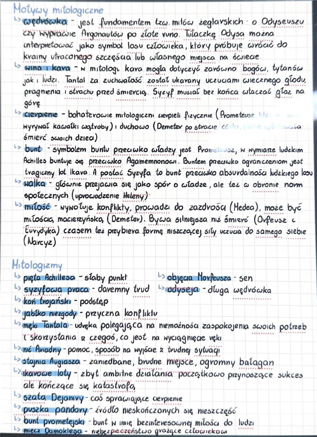 Mitologia
Jan Parandowski
Mit - opowieść wyrażająca i porządkująca wierzenia danej społeczności. Zbiór mitów nazywamy
mitologia. Mitologia G