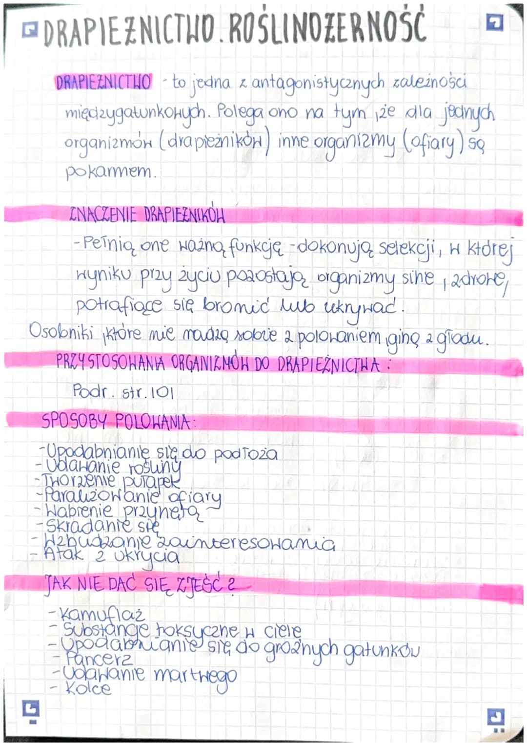 DRAPIEZNICTHO ROŚLINOZERNOŚĆ
DRAPIEZNICTWO - to jedna z antagonistycznych zależności
międzygatunkowych. Polega ono na tym, że dla jednych
or
