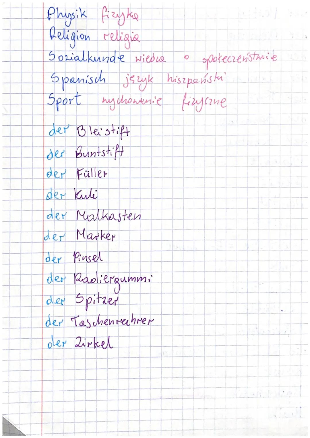 der Montag poniedziałek

der Dienstag wtorek

der Mittwoch broda

der Donnerstag canartek

der Freitag piątek

der Samstay sobota

der Sonnt