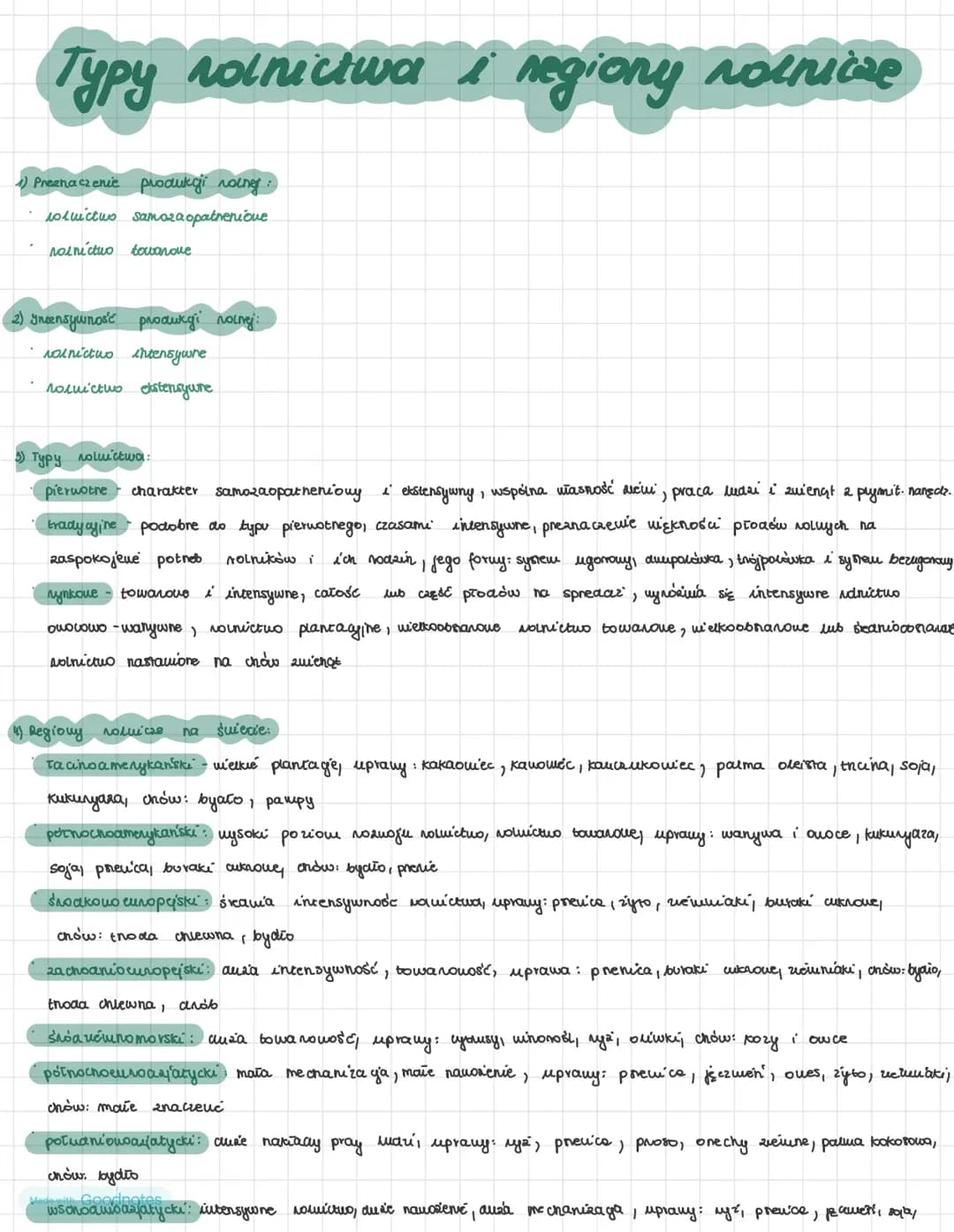 geografia typy rolnictwa i regiony rolnicze 