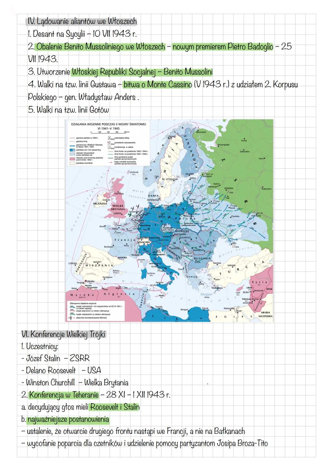 WIELKA KOALICJA I PRZEŁOM NA FRONCIE
Trondheim
Oslo
Göteborg
Dania
Kopenhaga
N
BERLIN
Borholm
(dut)
Morze
Kolobrzeg Gdańsk
Praga
Protektorat