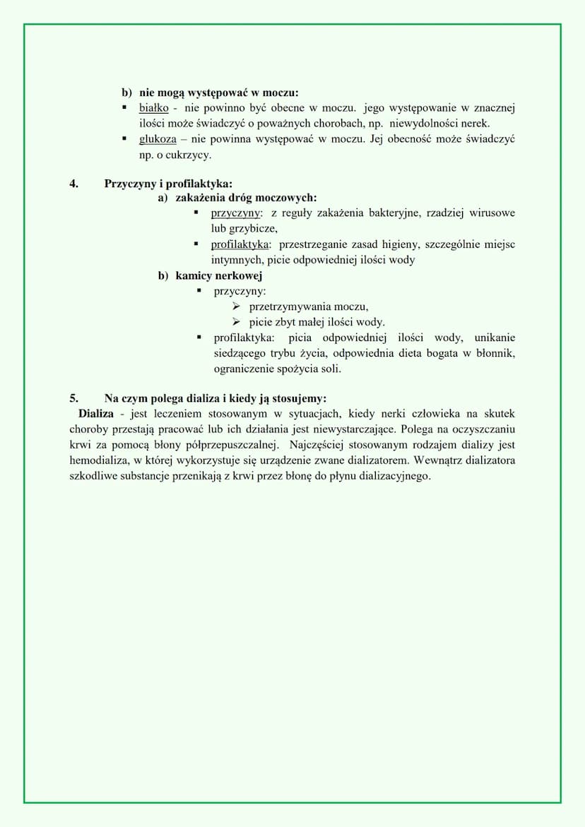 2.
3.
CHOROBY UKŁADU MOCZOWEGO
(WYDALNICZEGO)
1. Na czym polega diagnostyka układu wydalniczego:
a) USG
wykorzystanie aparatu USG umożliwia 