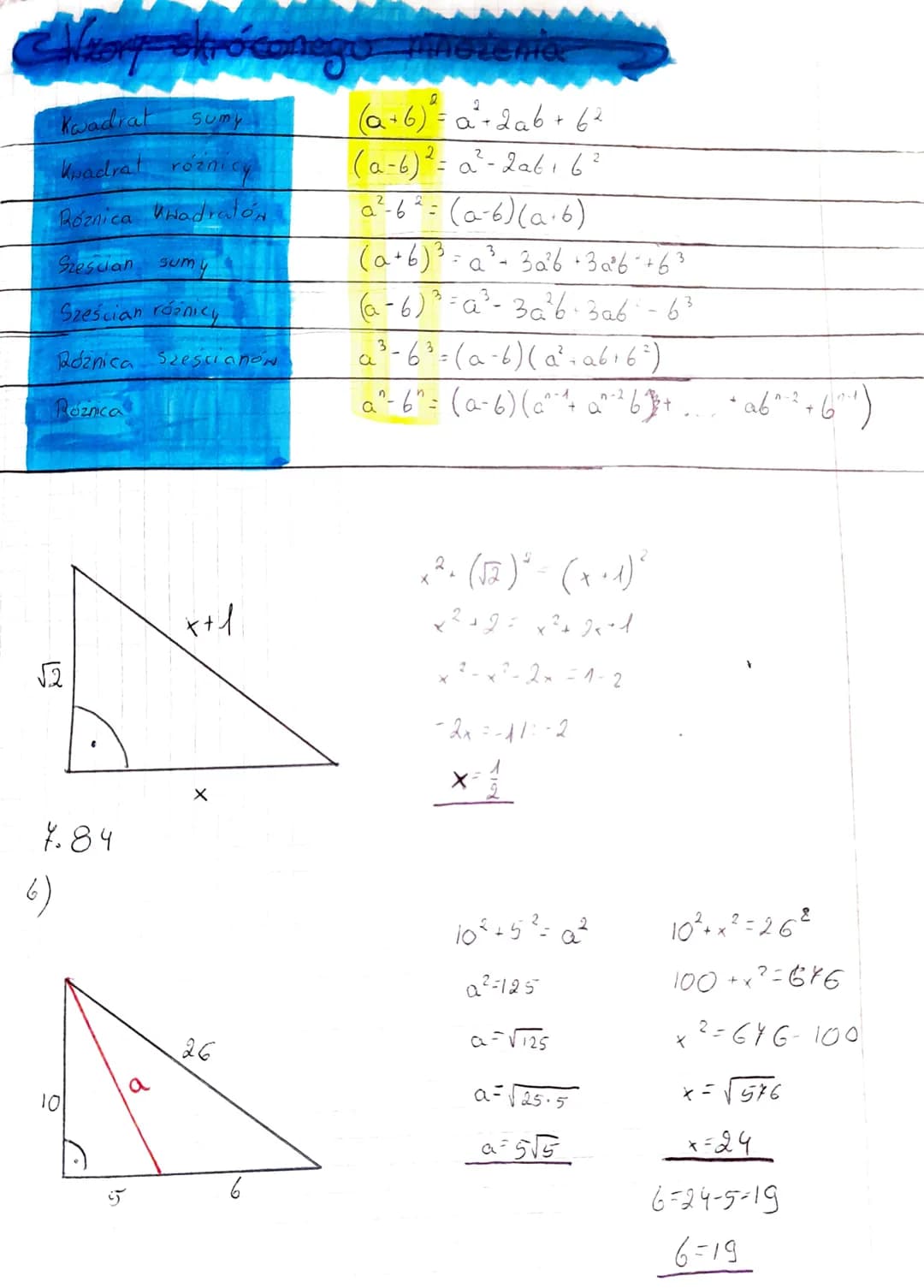 Wzory skróconego minotenia
(a + b)² = a² + 2ab +6²
(a-6) ² = a²-2a61 6²
a²-6² = (a-6) (a+b)
(a+b)³=a²³-3a²³6 +32²6² +6³
Kwadrat
Kwadrat
Rozn