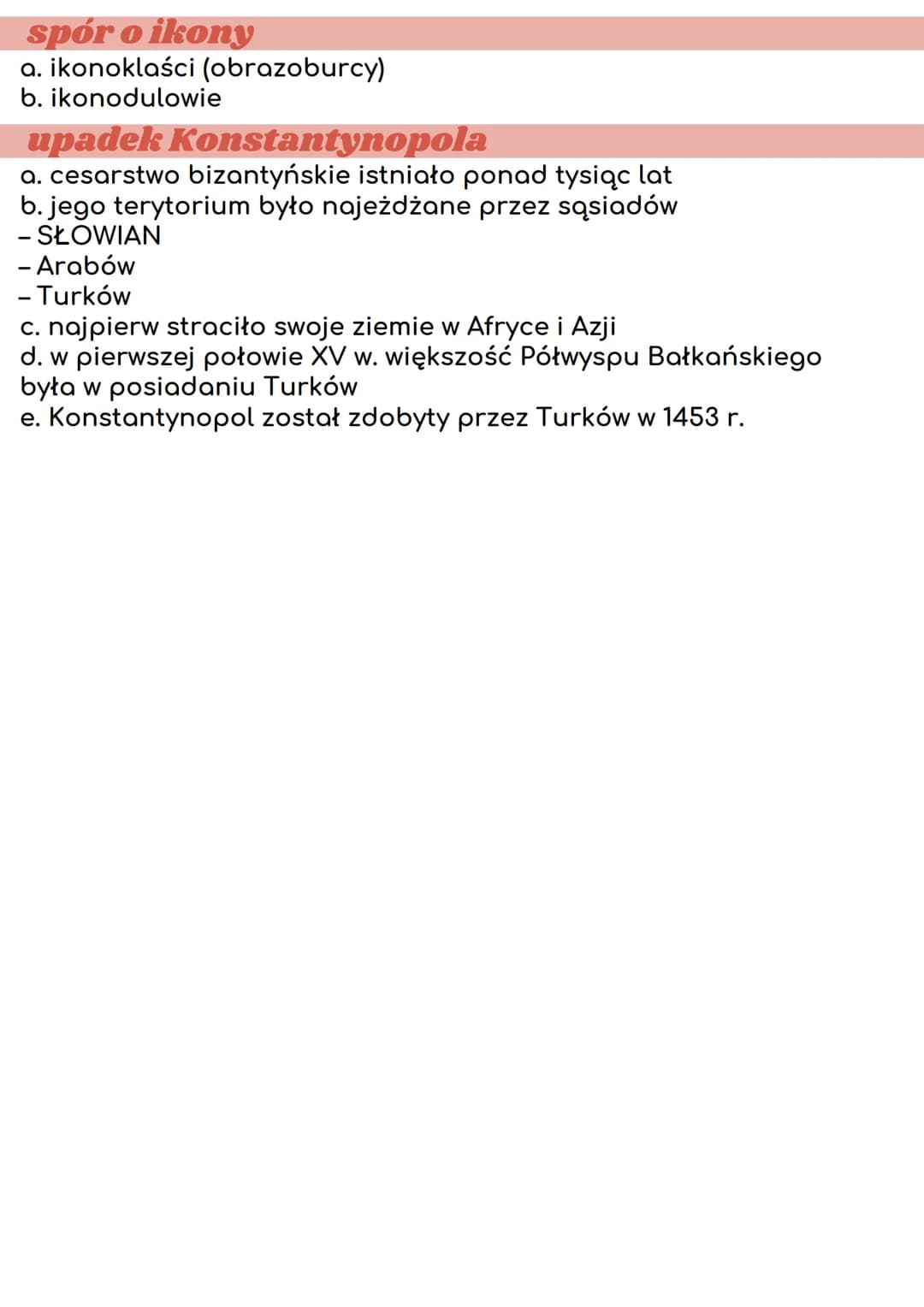 cesarstvo
bizantyjskie
Bixancjum
a. powstało w wyniku podziału dawnego cesarstwa rzymskiego
na część wschodnią i zachodnią
b. nazwa Bizancju
