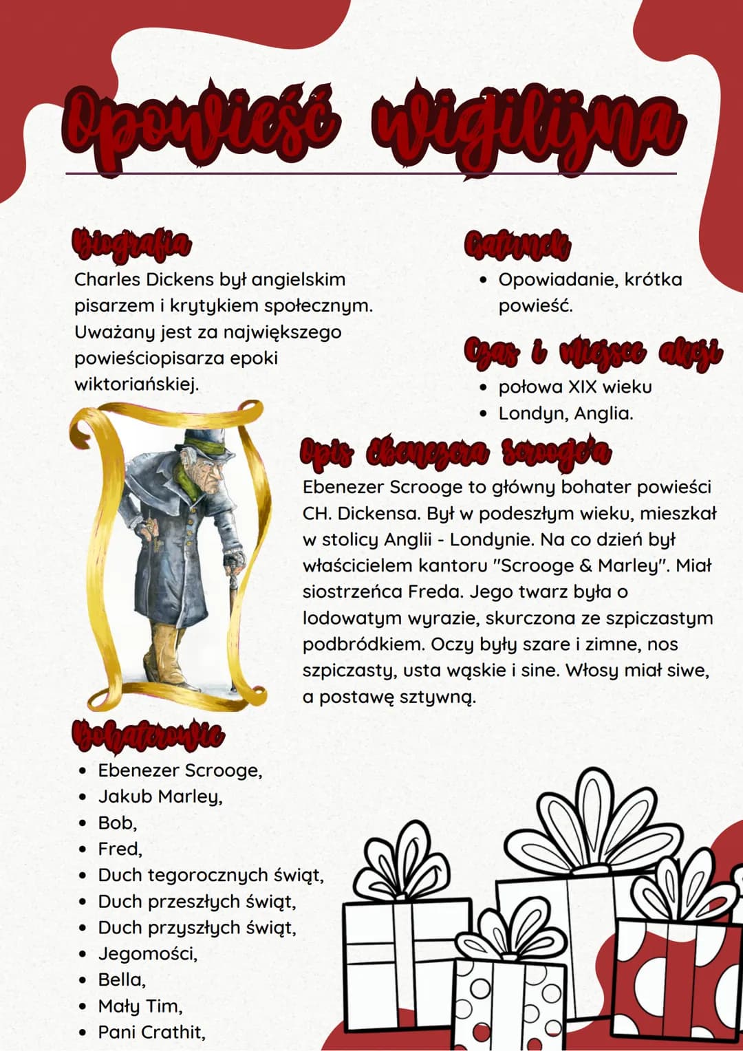 Opeutics's Digilijua
Biografia
Charles Dickens był angielskim
pisarzem i krytykiem społecznym.
Uważany jest za największego
powieściopisarza