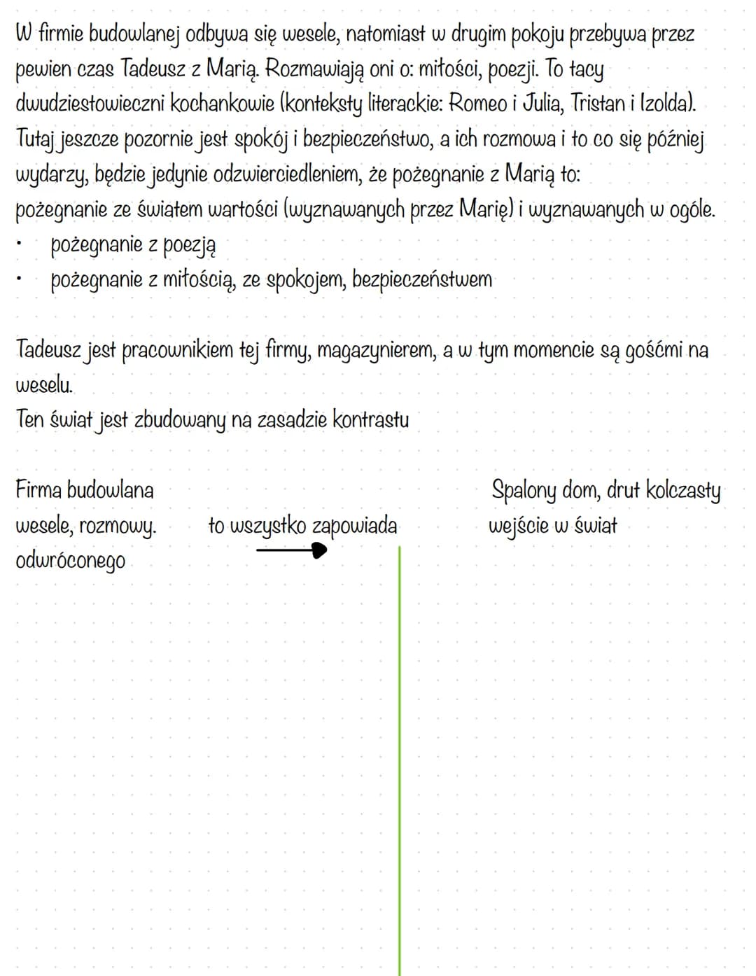 Temat: ,,Pożegnanie z Maria", czyli pożegnanie z... - dosłowny charakter
opowiadania Tadeusza Borowskiego.
Opowiadanie ,,Pozegnanie z Maria"