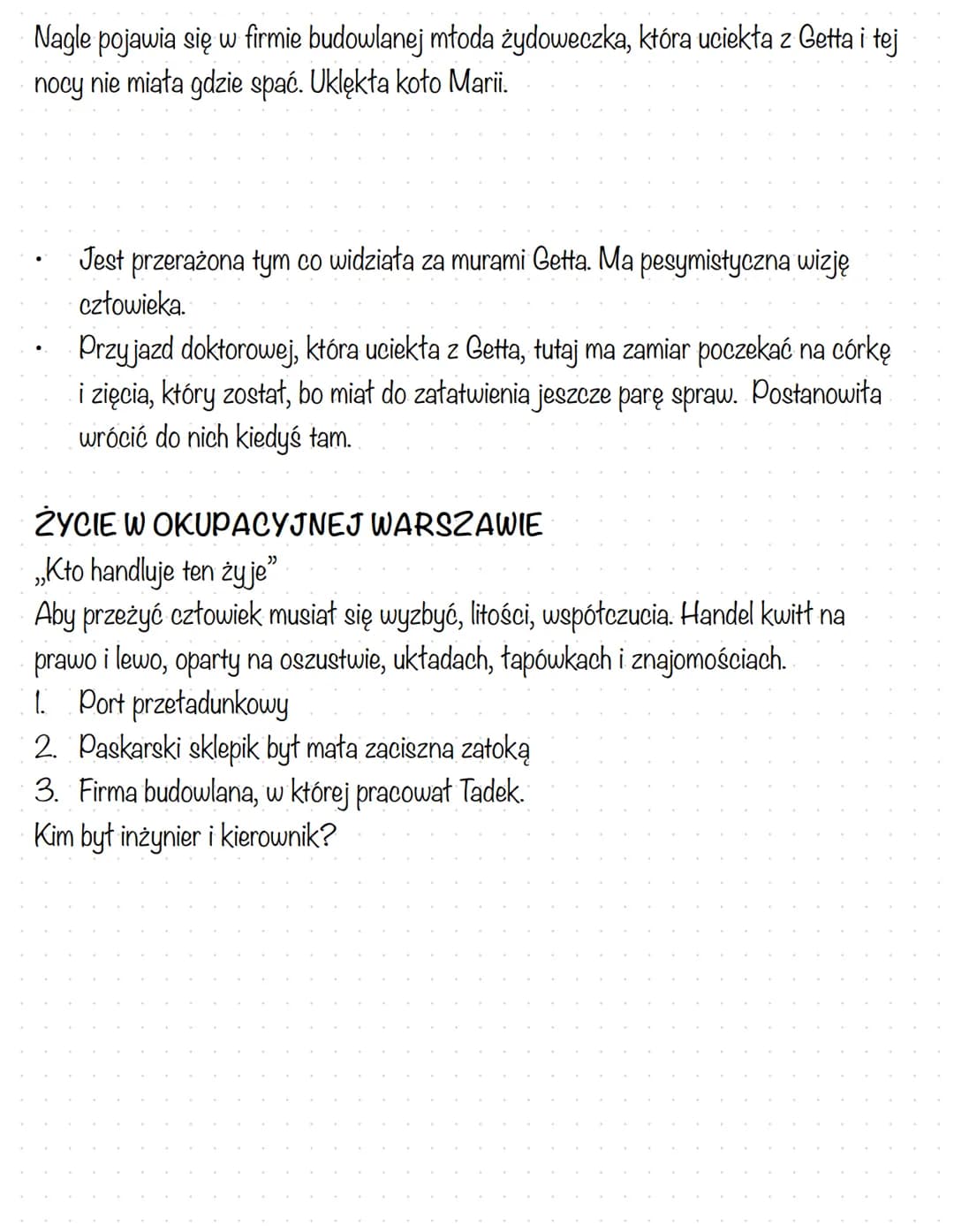 Temat: ,,Pożegnanie z Maria", czyli pożegnanie z... - dosłowny charakter
opowiadania Tadeusza Borowskiego.
Opowiadanie ,,Pozegnanie z Maria"