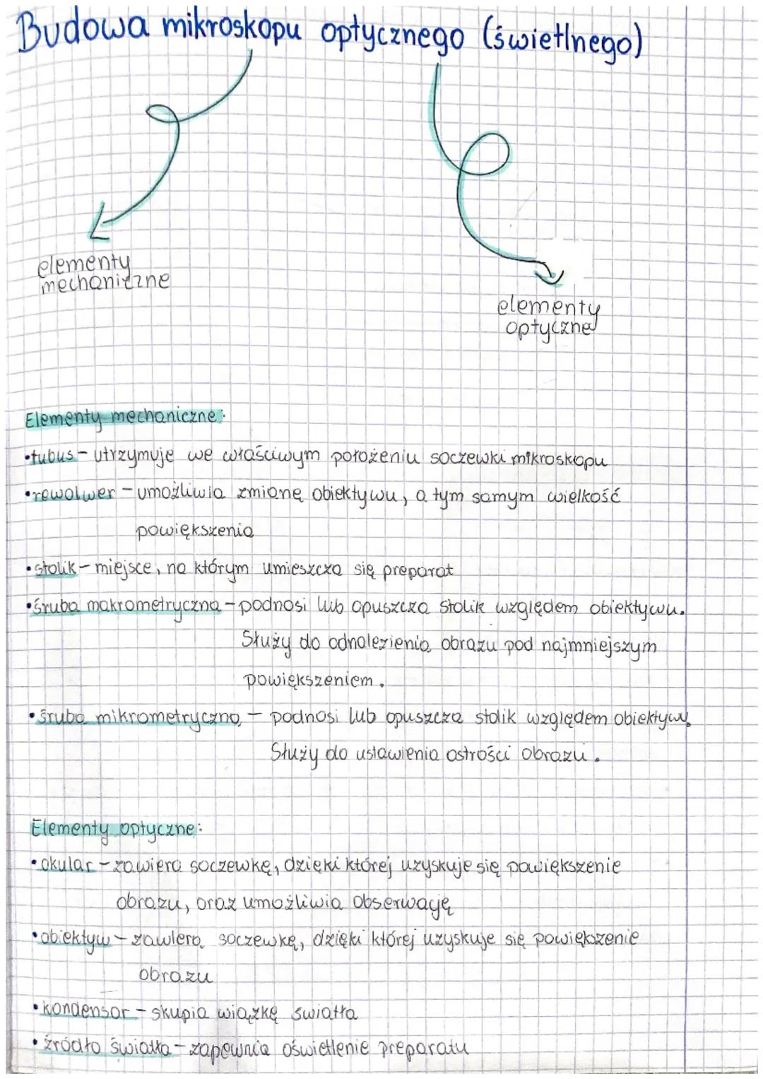 3 temat: Budowo mikroskopu. Rodzaje mikroskopów.
Powiększenie - stosunek rozmio.ru Obro.zu obiektu do jego rzeczywistej wielko
Zdolność rozd