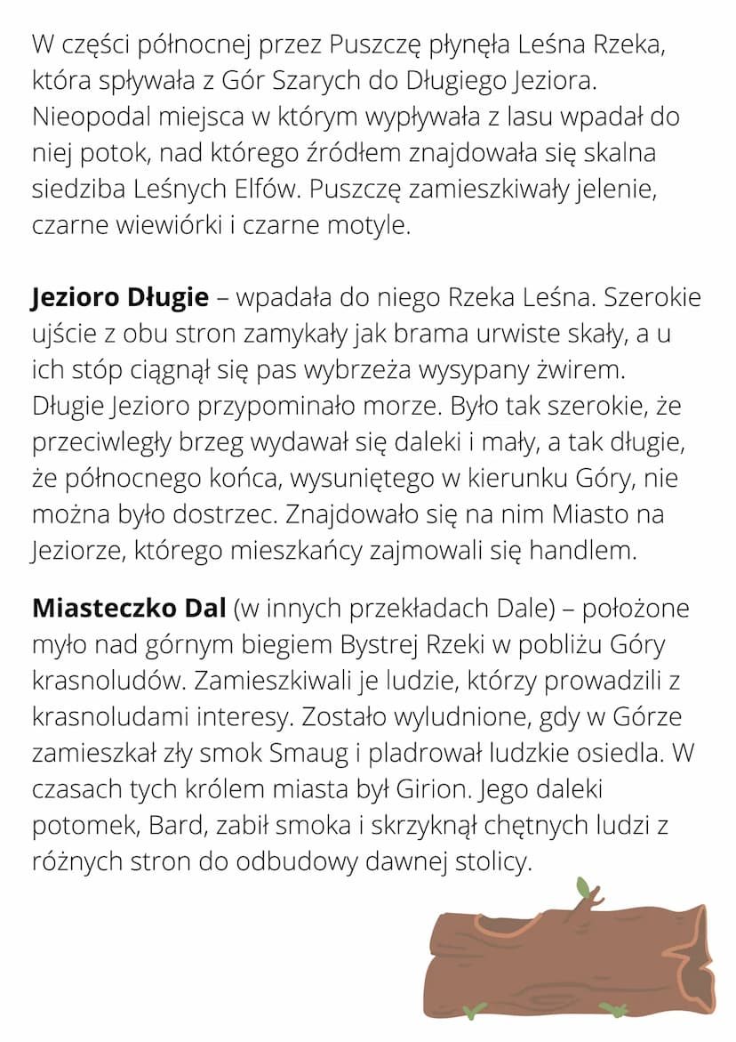 Hobbit
J. R. R. Tolkien
Czas akcji:
Akcja ,,Hobbita" rozgrywa się, a dokładniej w latach 2941-
2942. Właściwa akcja utworu rozgrywa się pomi