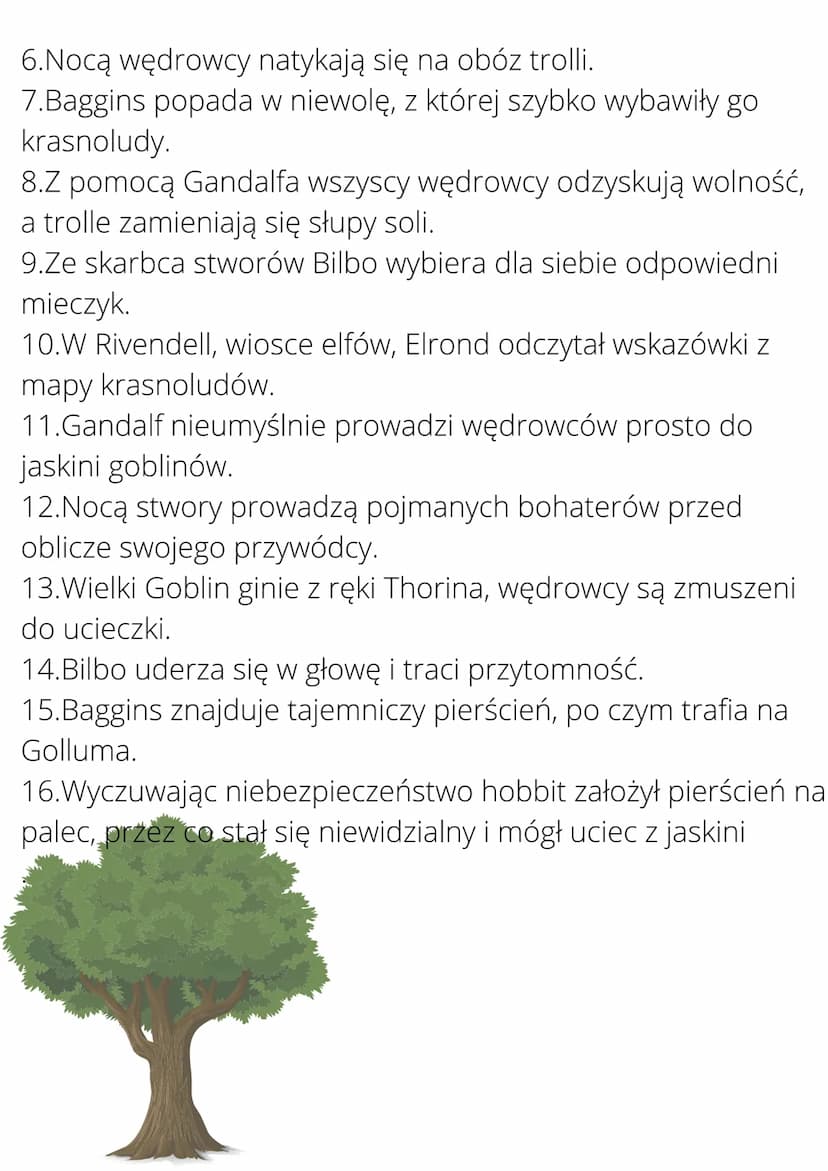 Hobbit
J. R. R. Tolkien
Czas akcji:
Akcja ,,Hobbita" rozgrywa się, a dokładniej w latach 2941-
2942. Właściwa akcja utworu rozgrywa się pomi