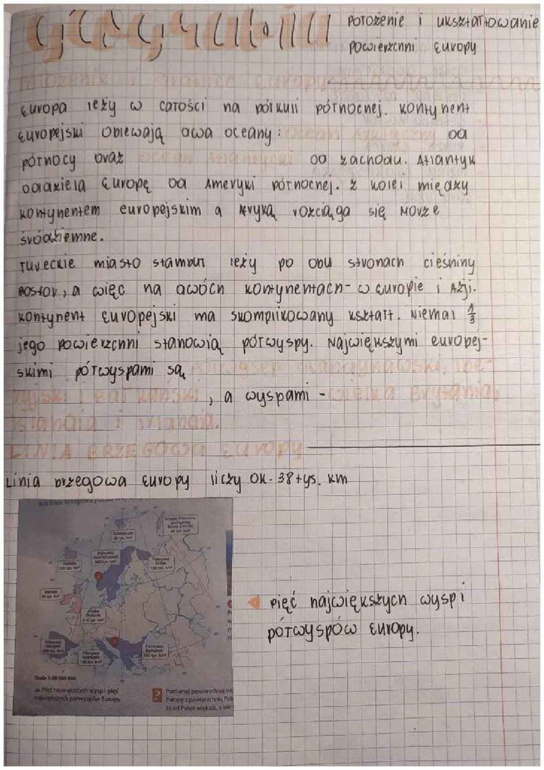 Położenie i ukształtowanie powierzchni Europy
