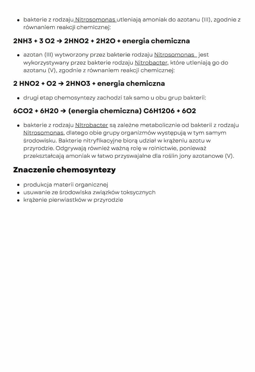Pojęcie chemosyntezy
Chemosynteza to drugi obok fotosyntezy sposób autotroficznego odżywiania się
organizmów.
Chemosynteza
Informacje ogólne