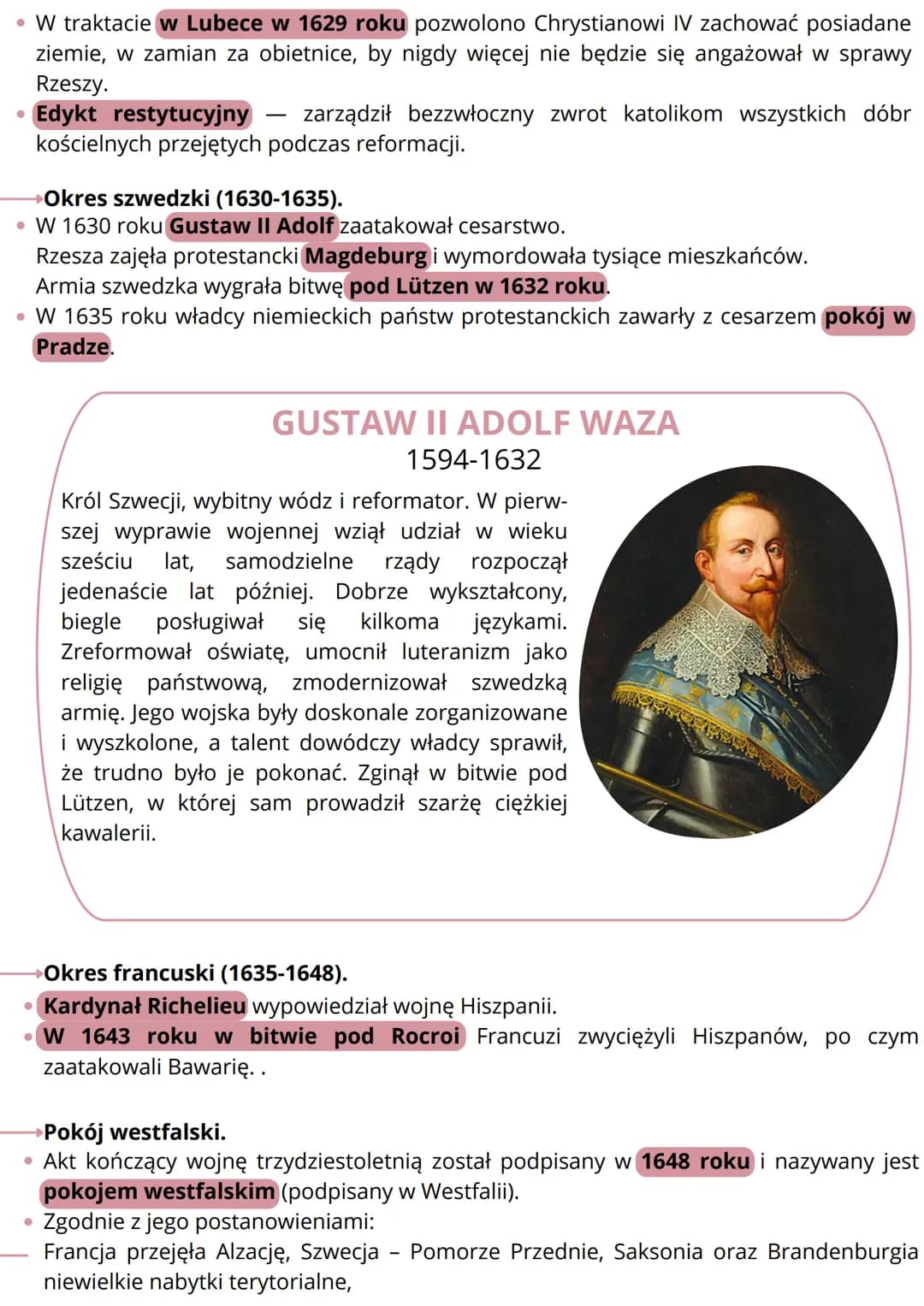 Wojna trzydziestoletnia
1609 r.
powstanie
Ligi Katolickiej
1618-1624
1624-1629
1630-1635
etap 1635-1648
etap czeski etap duński szwedzki
eta