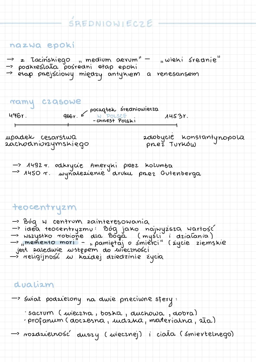 średniowiecze - najważniejsze informacje