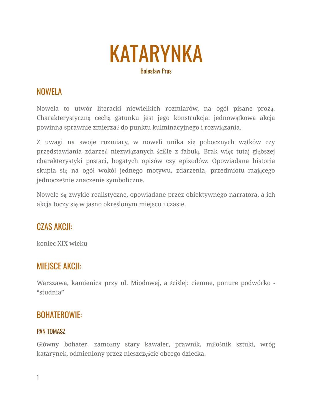 NOWELA
Nowela to utwór literacki niewielkich rozmiarów, na ogół pisane prozą.
Charakterystyczną cechą gatunku jest jego konstrukcja: jednową