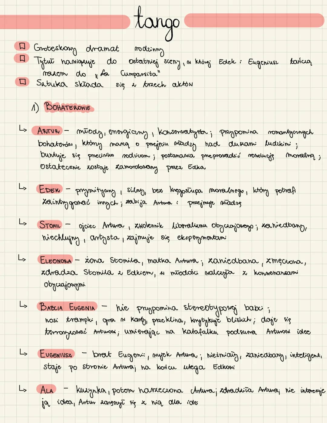 □
■
<ا
L>
소
↳>
L> ARTUR
młody, energiczny, konservatysta; przypomina romantycznych
bohaterów, którzy mana o przejęciu mładzy had duszami lud