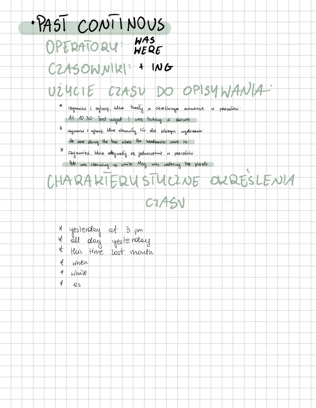 CZASY PRZESZŁE
•PAST SIMPLE
OPERATORY.
CZASOWNIKI
WAS I WERE
DID
FORMA
ED
UZYCIE CZASU DO OPISYWANIA.
*
czynności i sytuacji, które miały mi