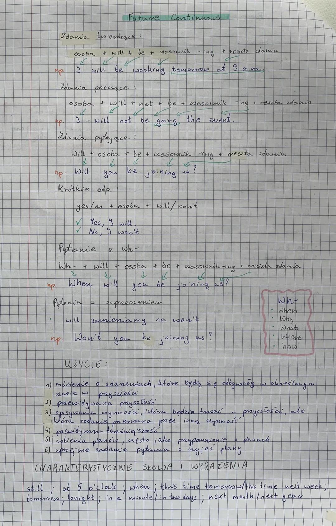 1)
3)
to
Will
oro 2 going
Gasownik will stosujemy
op
no
przyszłych zamiarach.
przyszłych Future Simple
Future Continuous, Future Perfect, Fu