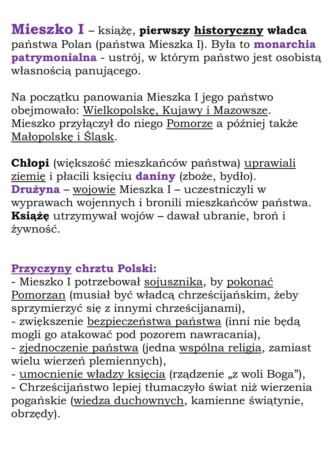 Początki Polski
Słowianie - grupa ludów, które mówiły podobnymi
językami i miały zbliżone wierzenia i obyczaje.
Przywędrowali z Azji do Euro