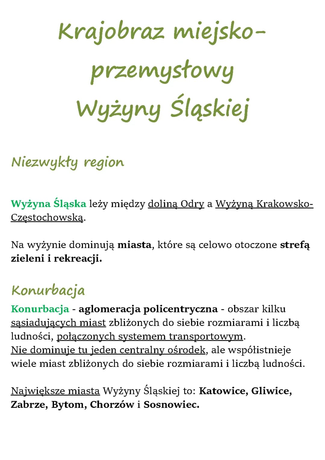Krajobraz miejsko-przemysłowy Wyżyny Śląskiej (WSiP kl. 5)