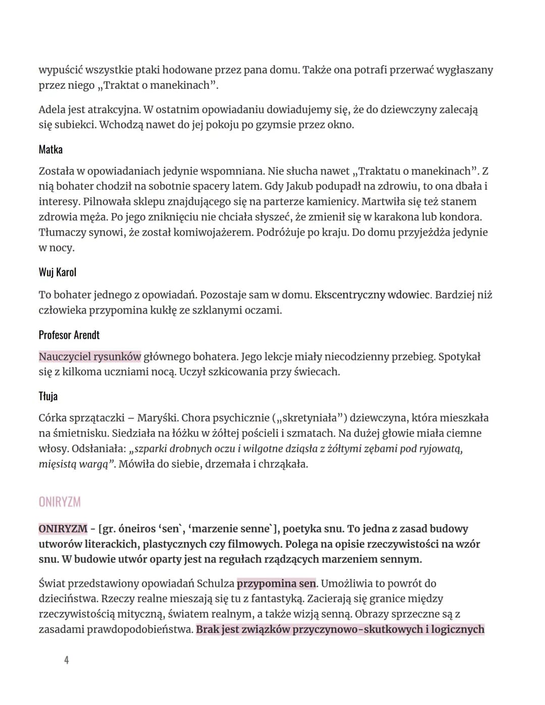 SKLEPY CYNAMONOWE
CZAS I MIEJSCE AKCJI
Akcja opowieści składających się na Sklepy Cynamonowe rozgrywa się w dzieciństwie
bohatera-narratora.