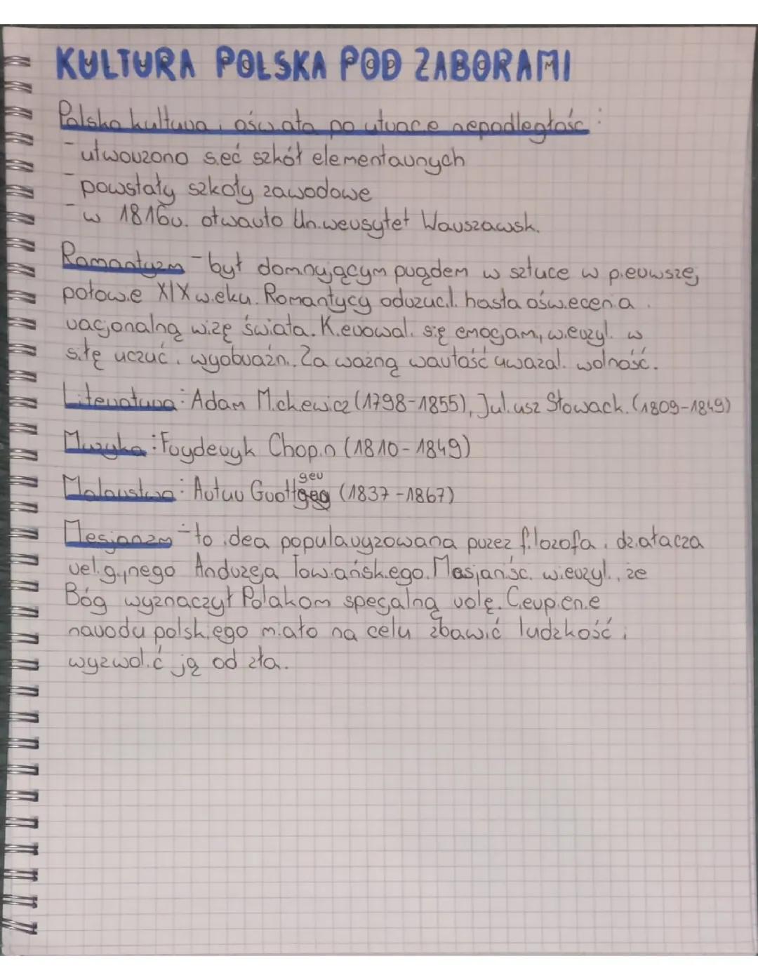 Polska kultura w trudnych latach zaborów