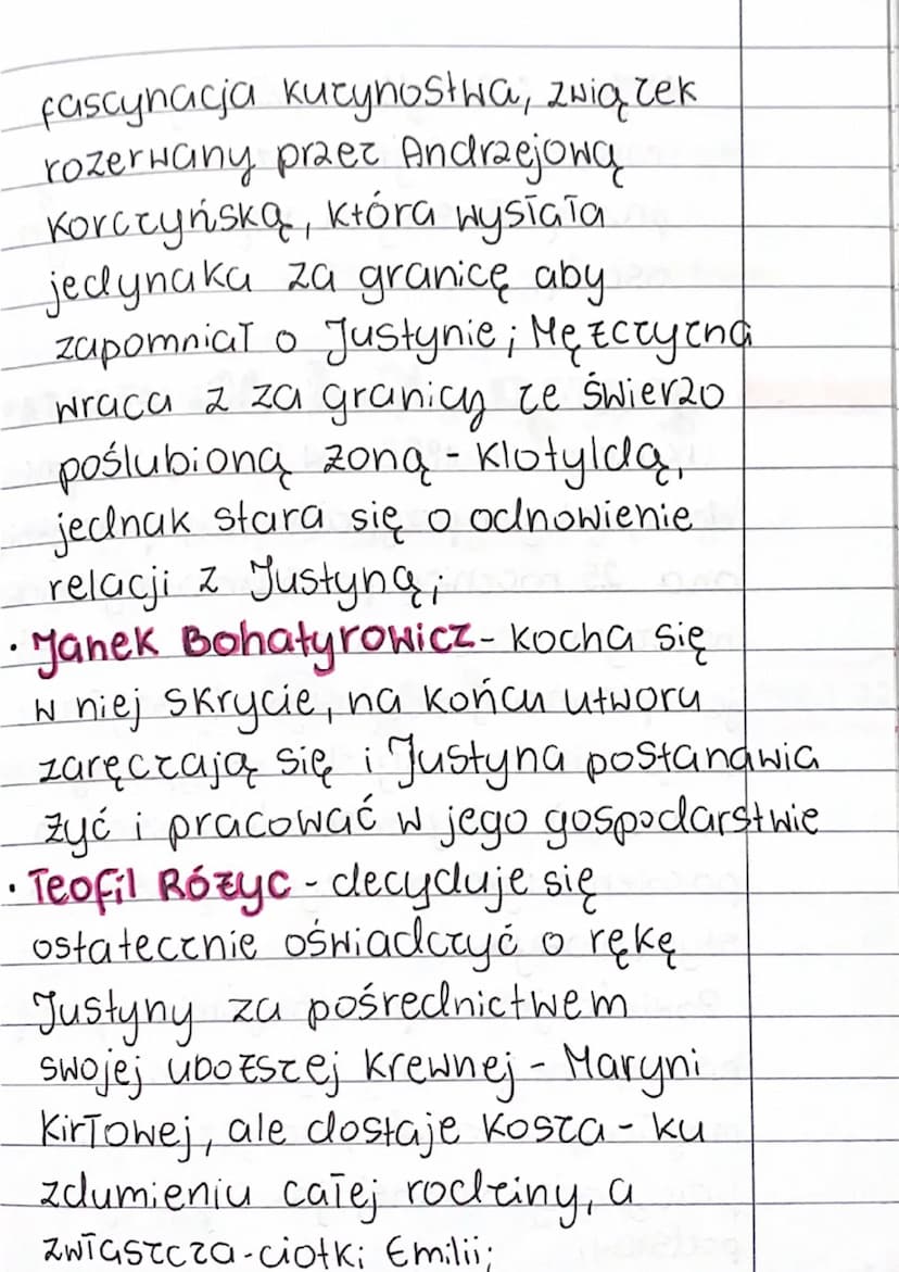 lekcja 2
T: NOKÓI, nad niemnem" Elizy Oraesckowe;"
1. Ród Korczyńskich najważniejszy
W całej powieści:
a) Andrzej - najstarszy z trzech
brac