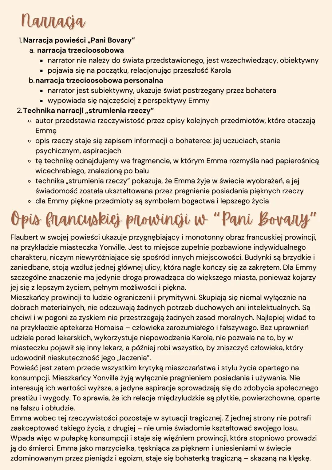 # Pani Bovary

Gustave Flaubert # Psycholiga według gustava Flaubera -
"Pani Bovary"

1. Czas i miejsce akcji
a. XIX wiek; francuska prowinc