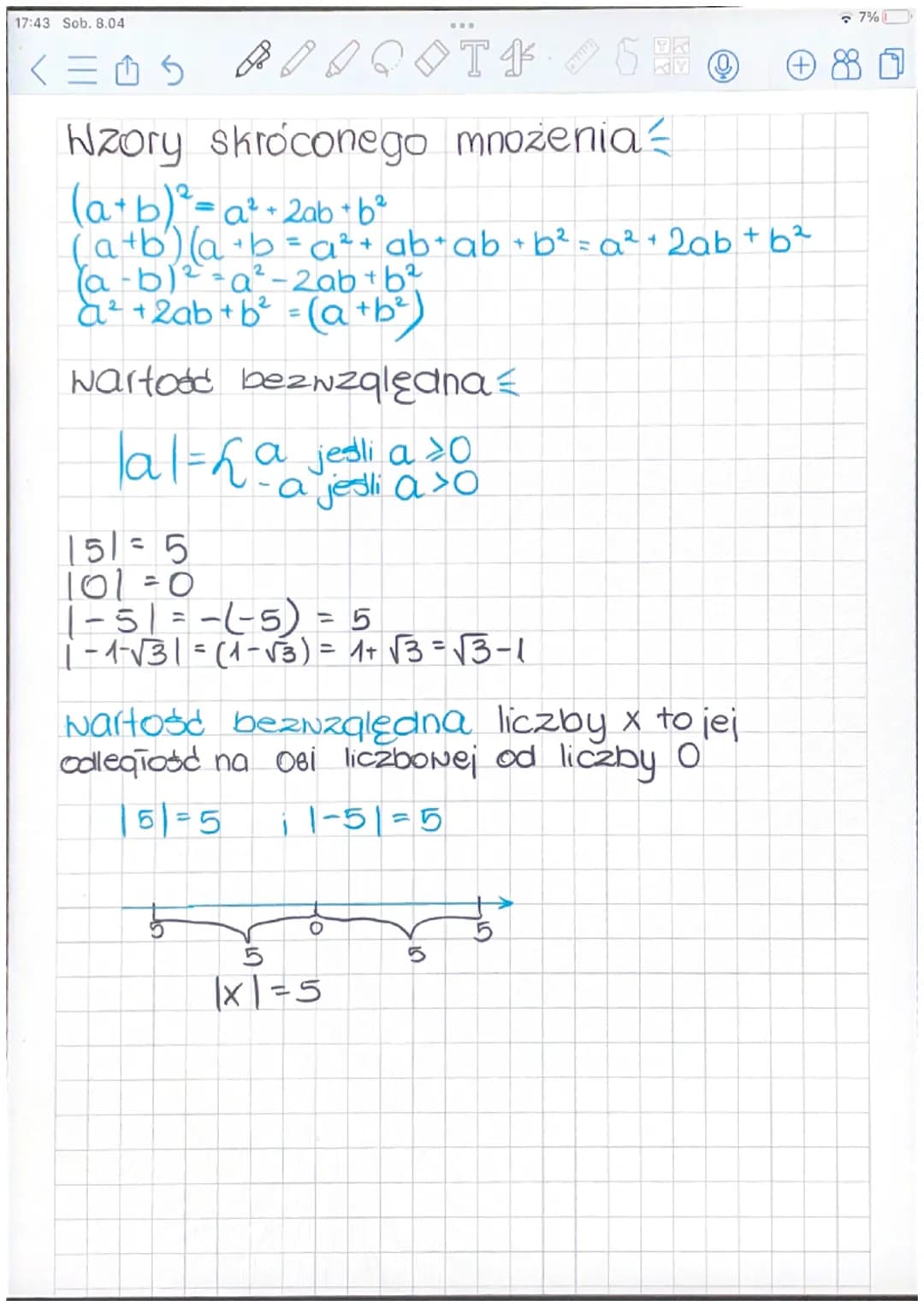 17:42 Sob. 8.04
く三凸台
MATEMATYKA
zbiory
AnB = te co Taczy AiB
AUB te co dzieli AiB
A\B= roznica A
BIA roznica B
zadanie 1
Dane są zbiory
A = 