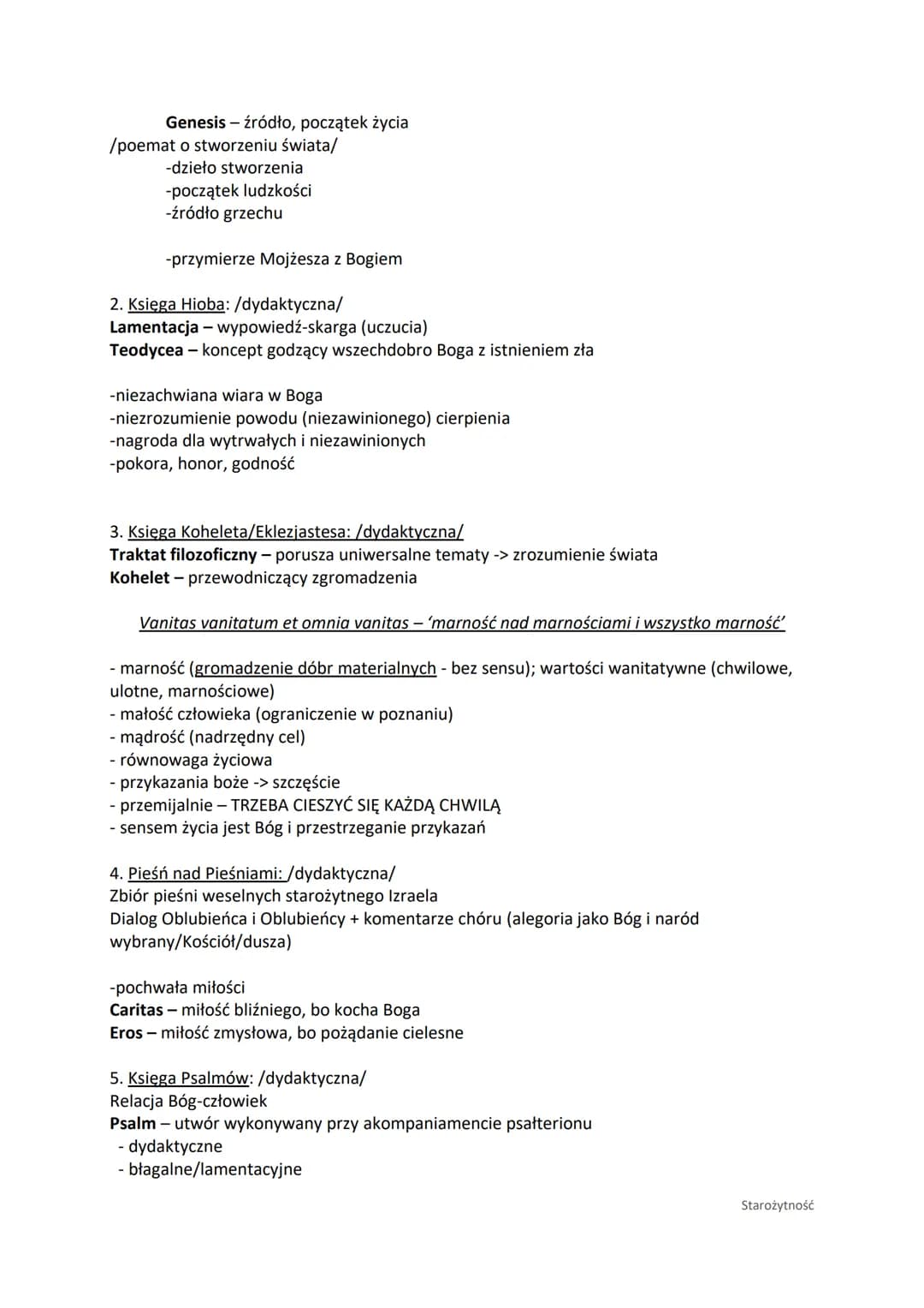 Biblia
Ok. 4000 r.p.n.e. (wynalezienie pisma przez Sumerów) - 476 r.n.e. (upadek Cesarstwa
Zachodniorzymskiego)
PRZYMIERZE - nazwa przyrzecz