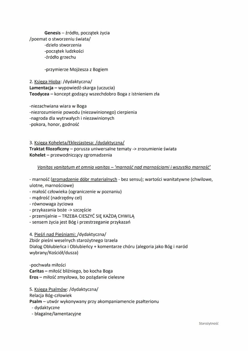 Biblia
Ok. 4000 r.p.n.e. (wynalezienie pisma przez Sumerów) - 476 r.n.e. (upadek Cesarstwa
Zachodniorzymskiego)
PRZYMIERZE - nazwa przyrzecz