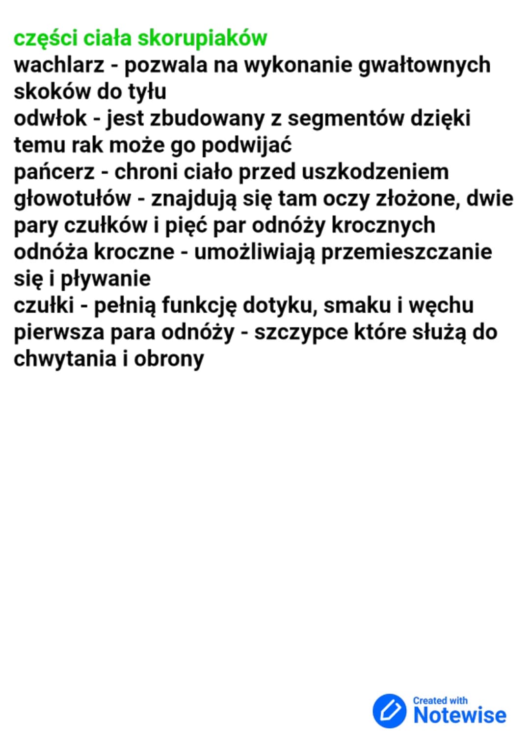 Cechy stawonogów
Stawonogi żyją w niemal wszystkich typach
środowisk wodnych i lądowych
wspólne cechy
- podział ciała na segmenty
- występow