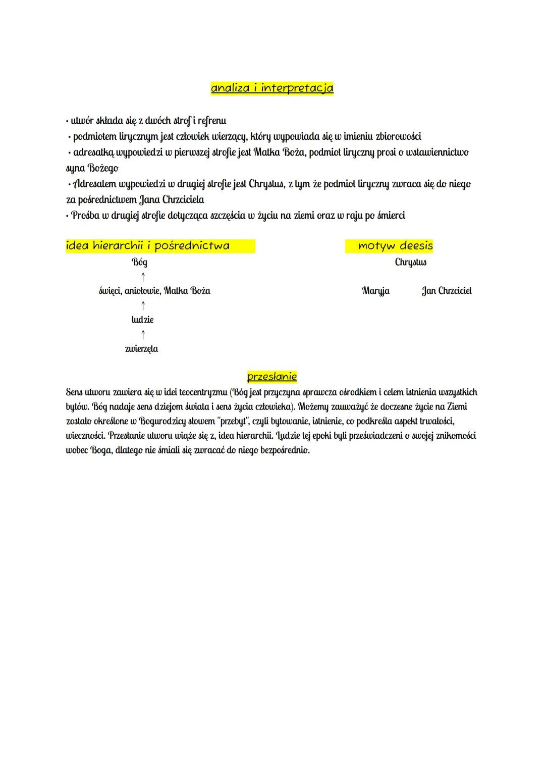 # Bogurodzica

Bogurodzica dziewica, Bogiem stawiena Maryja,
U twego syna Gospodzina matko zwolena, Maryja!
Zyszczy nam, spuści nam.
Kyriele